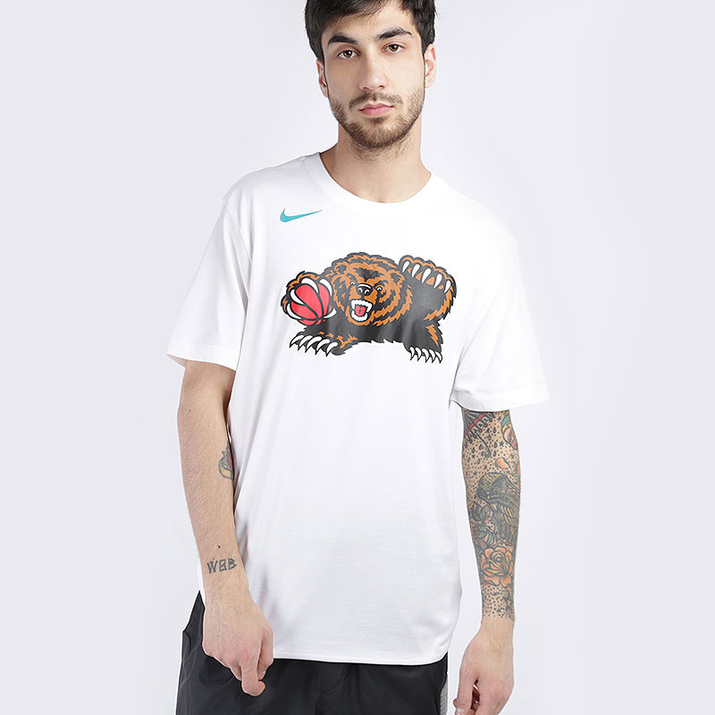 мужская белая футболка Nike NBA Memphis Grizzlies Classic Logo T-Shirt AT2446-100 - цена, описание, фото 1